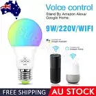 E27 WiFi Smart LED Light Bulb RGB Globe Color Lamp 9W For Alexa Google Home OZ