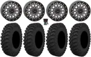 System 3 SB-6 15" Wheels Gunmetal (4+3) 32" Crawler AT Tires Renegade Outlander