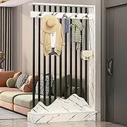 Modern Wall Room Divider, Partition Room Dividers, Room Divider Screen, Privacy Screens with Coat Rack, Versatile Space Separator, for Studio Apartment(White A,48cm/18.9in)