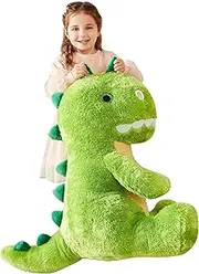 IKASA Large Dinosaur Stuffed Animal Plush Toy,Giant Dino Cute Jumbo Soft Toys,Huge Big Size Fluffy Plushy Fat Oversized Plushie,Gifts for Kids Girl Boy Girlfriend Children (60cm,Green)