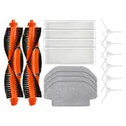 16Pcs for Xiaomi Robot Vacuum S10 Xiaomi Robot Vacuum S12 B106GL Replacement Parts Main Side Brush Hepa Filter Mop Cloth As Shown