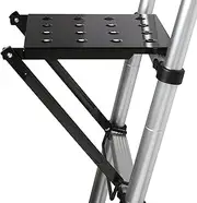 [TooCust] Ladder Platform Accessories for Painters, Anti-Slip Extension Ladder Work Platform System, Ladder Work Tray for Tools, Heavy Duty Ladder Accessory for Most Ladders, 400 lbs Capacity (Black)