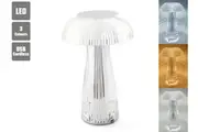 LED Cordless Table Lamp Bedside Dimmable Night Light 3 Colour Touch Control Rechargeable Mushroom Shade
