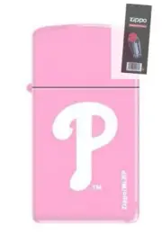 Zippo 1638 pink phillies slim Lighter + FLINT PACK