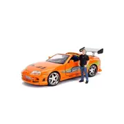 Jada 1:24 Scale Fast & Furious Toyota Supra With Brian 1995 Diecast Model Car Orange