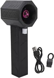 Electric Air Duster 1400g Thrust 18000RPM Stepless Speed 64mm Brushless Motor Dry Blower Air Blower for Wind and Dust Blowing (Black and White)