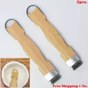 2 pcs Hand Coconut Scraper Grater Wooden Tools Shredder Fruit Cooking Kitchen