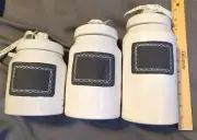 Rae Dunn “Take Note” Chalkboard Canister Set Small, Med, Large NEW