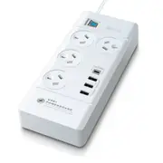 Sansai 4 Power Outlet USB-A & USB-C Charger Ports Surge Protect Powerboard