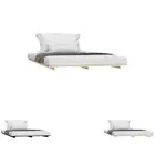 Bed Frame Bedroom Platform Base White Bed Base Queen Size Solid Wood Pine vidaXL