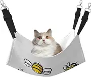 EdWal Bee Love Honey print Soft Sleeping Hammock Cat Hammock for Cage Hanging,Pet Hammock Bed Adjustable for Small Animals