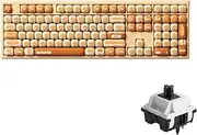 MONSGEEK Mechanical Keyboard Akko X Mg108B Bun Wonderland Hot Swap Multimode Gaming Keyboard with Pbt Ink Sublimation Mog Profile Keys Pre-Lubricated Piano Switch