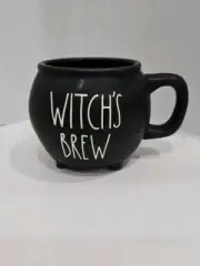 Brand New Rae Dunn “WITCHES BREW” Black Halloween Cauldron Mug