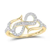 10K YELLOW GOLD ROUND DIAMOND INFINITY HEART NICOLES DREAM COLLECTION RING