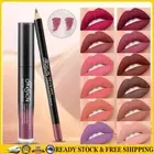 2Pcs Matte Lipstick and Lipliner Pen Set Long Lasting Makeup Gift for Women(07)
