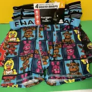Boys Sz L 10-12 Boxer Athletic Briefs 3 Pack Five Nights At Freddy'sNWT