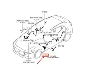 MAZDA 3 Hatchback BP Front Left Door Wiring Harness BERG67190C NEW GENUINE