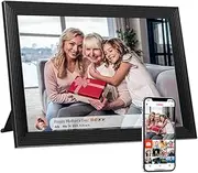 Digital Picture Frames Load from Phone, 10.1 Inch Smart WiFi Digital Photo Frames You Can Send Pictures to, 1280x800 IPS LCD Touch Screen, Built in 32GB for Friends and Family