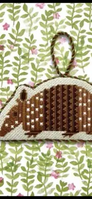 Kitted Meredith Coll. Charley Harper 18Ct ARMADILLO Needlepoint Canvas Threads