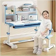 Kids Desk and Chair Set,Height Adjustable Student Table with Storage Drawer, Learning Reading and Drawing Work Station,School Home Learning Tool for Boys and Girls