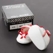 Bulk Buy 6 Pairs Tallina's Baby Doll 60mm Shoes with Red Bows