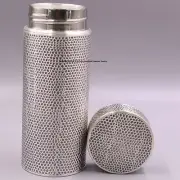 Pure S999 Fine Silver Drinking Cup Carved Hammer Healthy Water Bottle 75g 5.5in