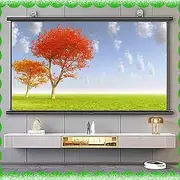 SKSPGPKTACA Manual Pull Down Home Theater Movie Screen 4K HD Projection Screen 30" 40" 50" 60" 72" Wall Mounted Projector Screen, Anti-Crease(72 Inch (4:3))