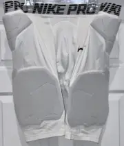 NIKE Pro Hyperstrong White Grey Padded Basketball Compression Shorts Mens Sz 4XL