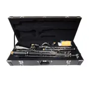 Yinfente Bass Clarinet Low C Bb key Ebonite Wood Sweet Sound Free Case