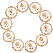 FOMIYES 10pcs Decorative Buttons for Jacket Suit Replacement Vintage Floral Design Durable Lightweight for Enhancing Outfits Glamorous Touch