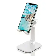Adjustable Phone Stand Holder Foldable Desktop Tablet Stand for Watching Videos-White