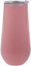 Oasis Stainless Steel Double Wall Insulated Champagne Flute 180Ml - Soft Pink