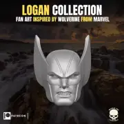 Logan Wolverine v1 custom head for Marvel 4" 6" 7" 12" action figures
