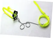 Sosoport 1.2m Fluorescent Green Lizard Harness Leash for Reptiles Adjustable Nylon Metal Harness Easy to Use for Outdoor Walk
