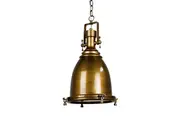 Gelo Classic Vintage Industrial Pendant Light Lamp Chain Cord - Antique Brass.
