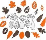 8 Pieces Leaf Metal Cutting Dies Christmas Pine Leaves Cutting Die Maple Leaf Em