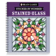 Sticker By Number Stained Glass Book, 104 Pages