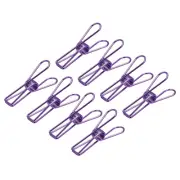 Tablecloth Clips, 55mm Carbon Steel Clamps for Fix Table Cloth, Purple 8 Pcs