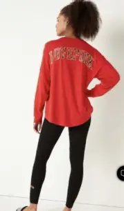 New VS PINK Outfit Boxed Gift Set Varsity Tee & Leggings Red XL