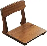 Generic DAMEDAI Japanese Style Tatami Meditation Legless Chair Bay Window Backrest Zaisu Chair Floor Seating Ergonomic Seat (Walnut Finish), TA152