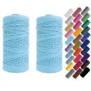 Macrame Cord Natual Macrame Cotton Cord DIY Craft Cord Spool Twine Rustic Str...