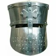 18Ga Larp Medieval Great Helmet Knight Templar Crusader Helmet Halloween gift