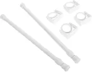 RORPOIR 2Pcs Adjustable No Drill Towel Rods Space Saving Bathroom Towel Rack Organizer Hand Towel Holder for Easy Installation and Versatile Use