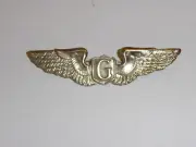b9743 WW2 US Army Air Force USAAF Glider Pilot Wing Silver metal pin back B1D