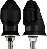 Motorcycle Indicators Turning For K&awasaki 12V Motorcycle Indicator 8mm LED Turn Signal Light Amber Turning Lights Flasher Lamp Running(2pcs Smoked)
