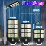 Commercial 9000000000LM Solar Street Light IP67 Dusk Dawn Lamp Timer+Pole+Remote