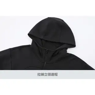 Gap 女裝 Logo連帽外套 空氣三明治系列-黑色(891632)