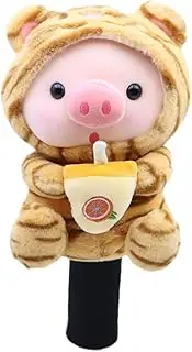 yuksok Golf Wood Headcover Animal Shaped Plush Transport Protection Protective Sleeve Cartoon Funny Scratchproof Golfer Men
