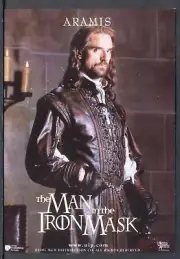 Modern FILM POSTER Postcard: THE MAN IN THE IRON MASK (Jeremy Irons)