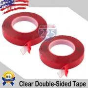 2 Rolls 30ft. (10 Yards) of 3/4" Double-Sided Clear (transparent) Tape Adhesive